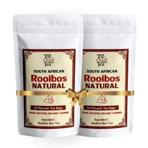 SOUTH AFRICAN ROOIBOS 10 PYRAMID TEA BAGS EACH PACK OF 2 NATURALLY CAFFEINE FREE