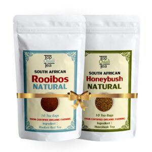 SOUTH AFRICAN ROOIBOS & HONEYBUSH 10 TEA BAGS EACH PACK OF 2 NATURALLY CAFFEINE FREE