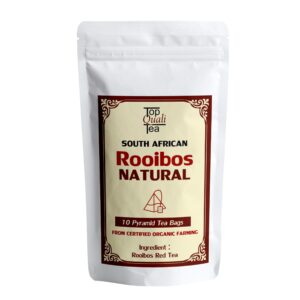 SOUTH AFRICAN ROOIBOS 10 PYRAMID TEA BAGS NATURALLY CAFFEINE FREE