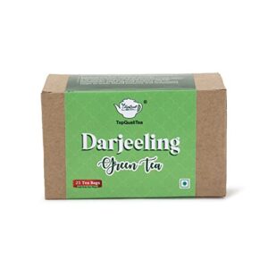 Darjeeling Green Tea for Immunity, Digestion, Weight Loss. 25 Tea Bags, Rich Anti-oxidants.