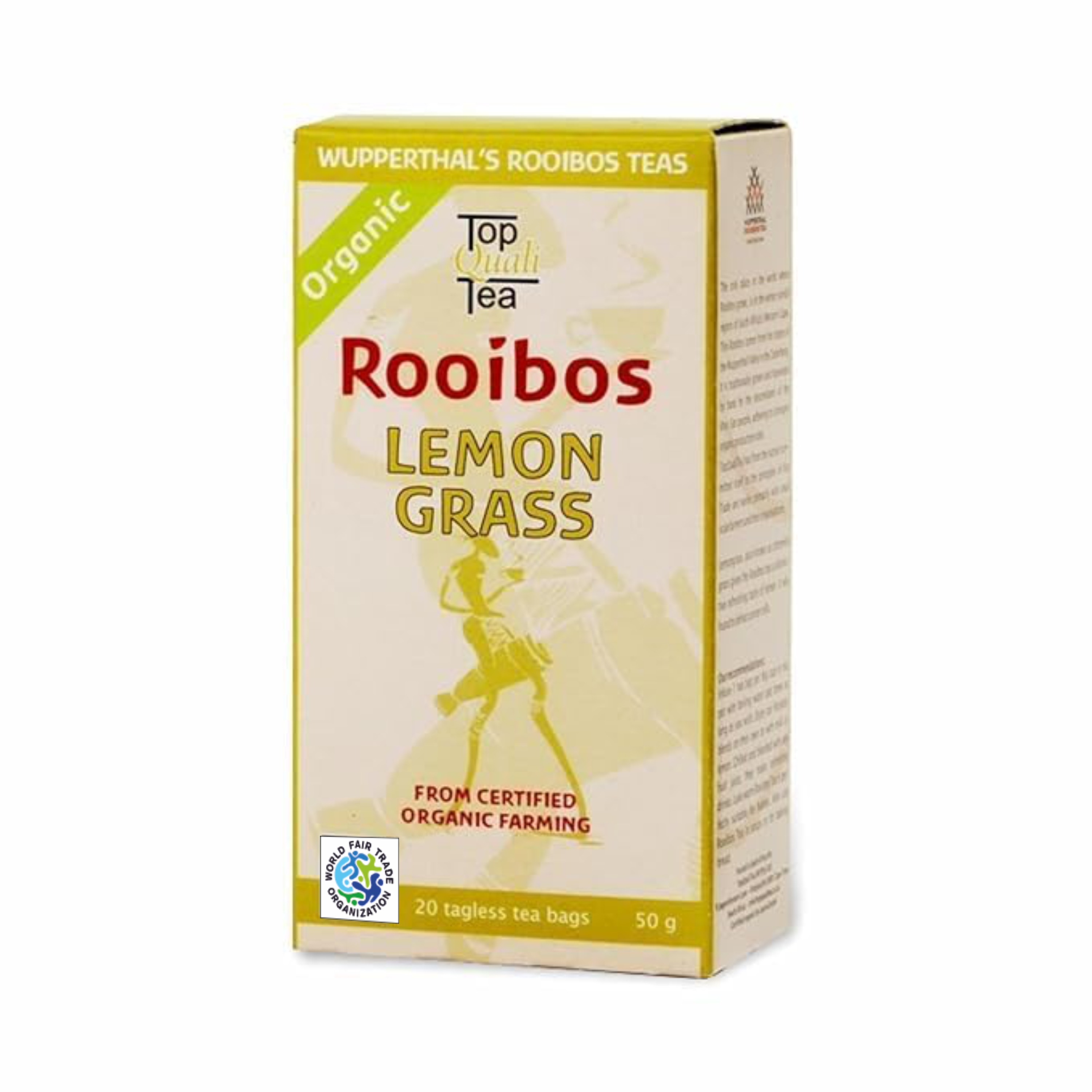 South African Rooibos Lemon Grass Tea | 20 Tea Bags | Naturally Caffeine Free | Natural Herbal Tea |